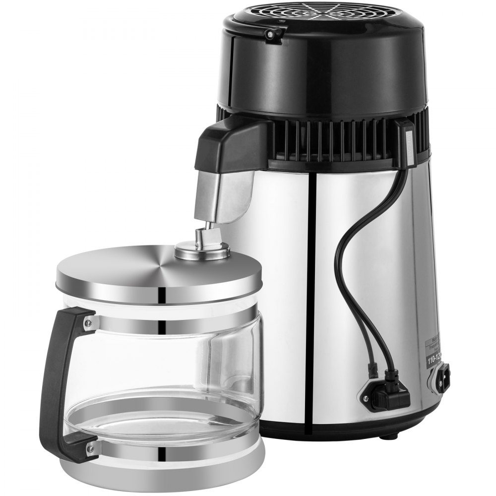 Destylator wody SC-3, profesjonalny destylator wody ze stali nierdzewnej, moc 750 W i pojemność 4 l, do laboratoriów, szpitali, biur, wydajność destylacji 1 l/h
