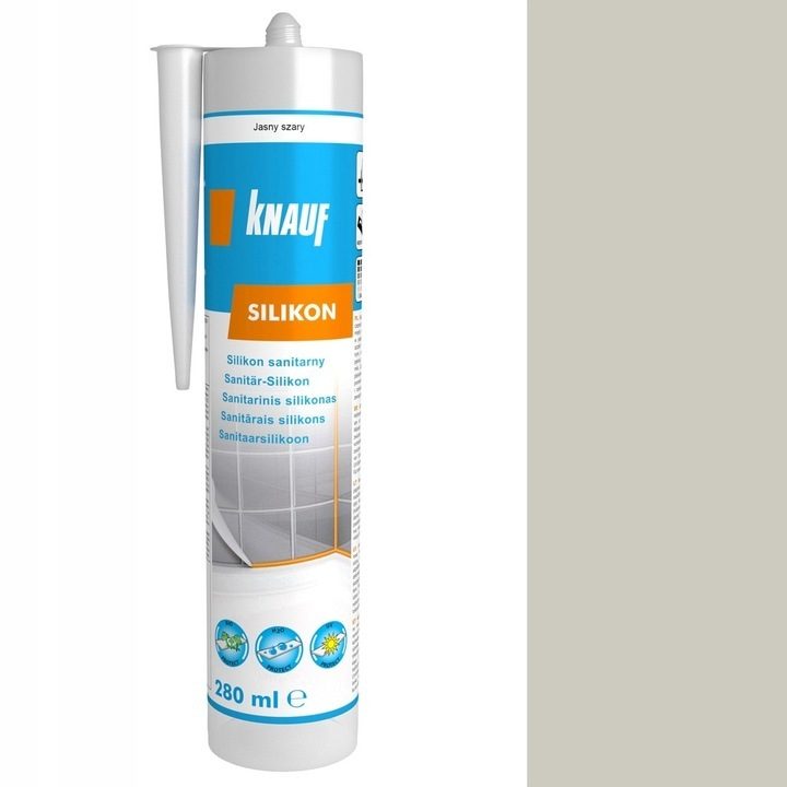 10x silicone sanitaire KNAUF gris clair 280ml