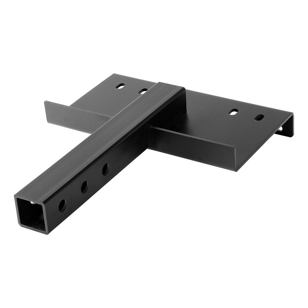 Universelle Anhängerkupplungshalterung, 6803 kg, Windenmontageplattenempfänger 50,8 mm mit 2-Loch-Befestigung, pulverbeschichteter Stahl für Mountainbike, UTV, LKW, Schwarz