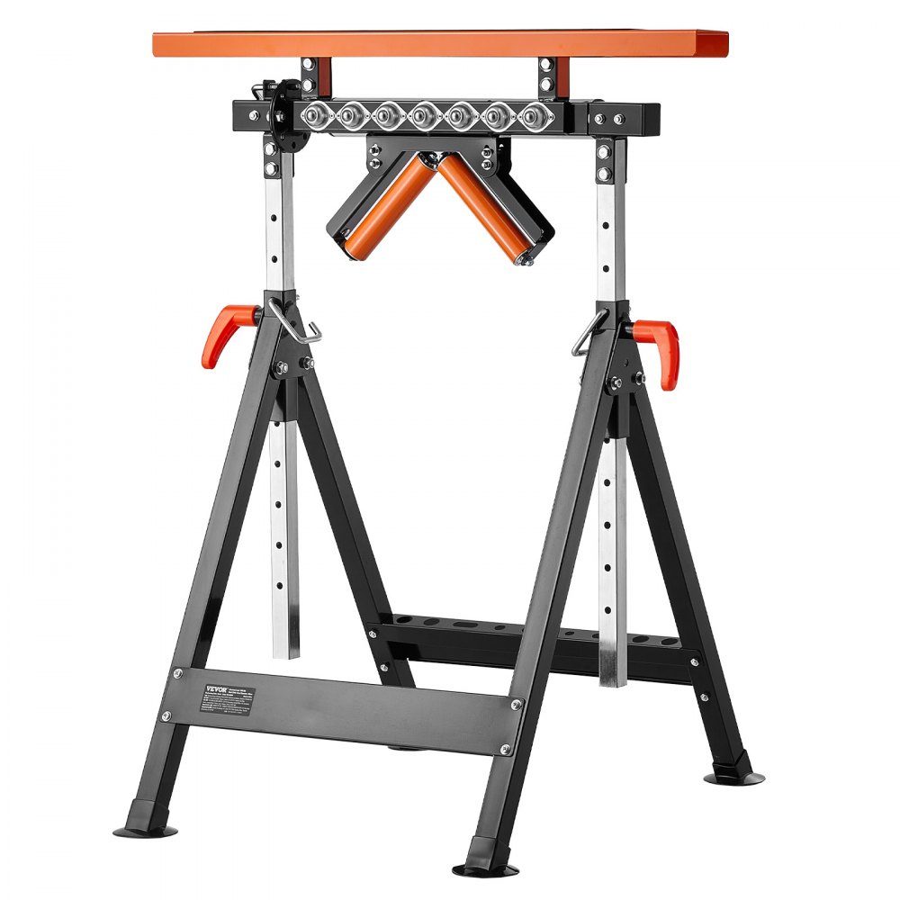 4-in-1-Rollenständer 200 kg, Rollenständer 84–127 cm höhenverstellbar, Arbeitsständer mit Gestell und poliertem multidirektionalem Rollenkopf, für Tischkreissägenauslauf, Verlängerungsunterstützung