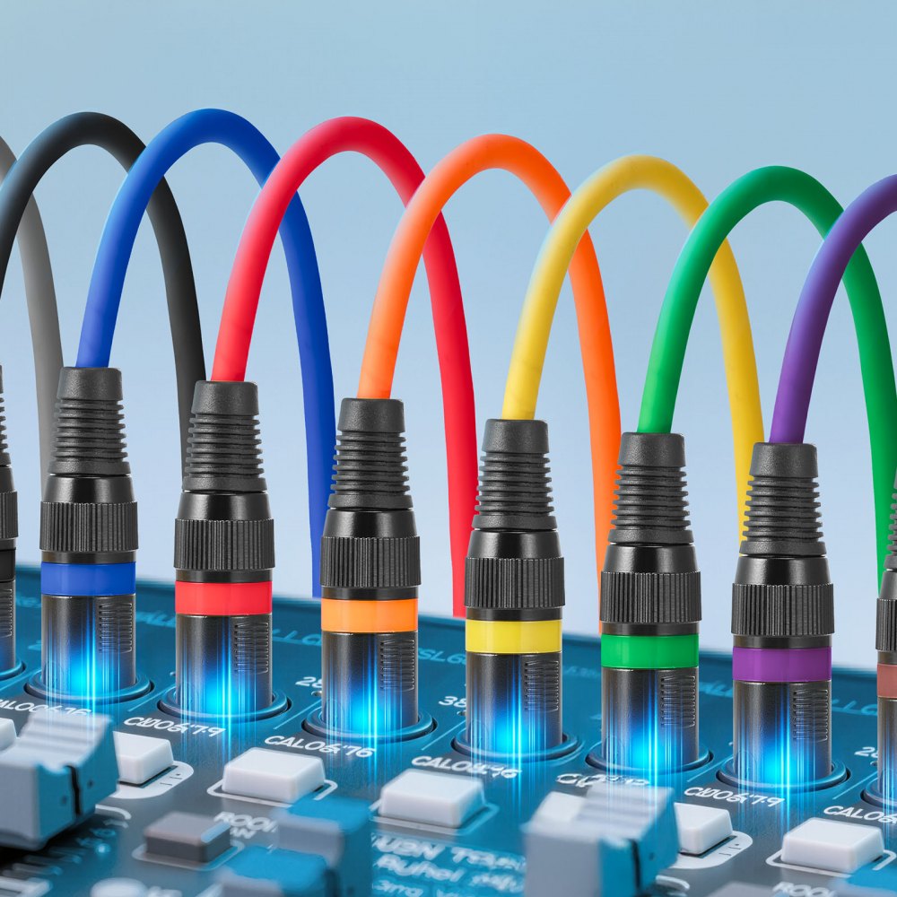 XLR-kabel 1m 10-pack gebalanceerde DMX-microfoonkabels (mannelijk naar vrouwelijk) Vergulde 3-pins XLR-microfoonluidsprekerkabel voor podiumverlichting, microfoons, versterkers, mixers XLR-kabel 1m 10-pack gebalanceerde DMX-microfoonkabels (mannelijk naar vrouwelijk) Vergulde 3-pins XLR-microfoonluidsprekerkabel voor podiumverlichting, microfoons, versterkers, mixers