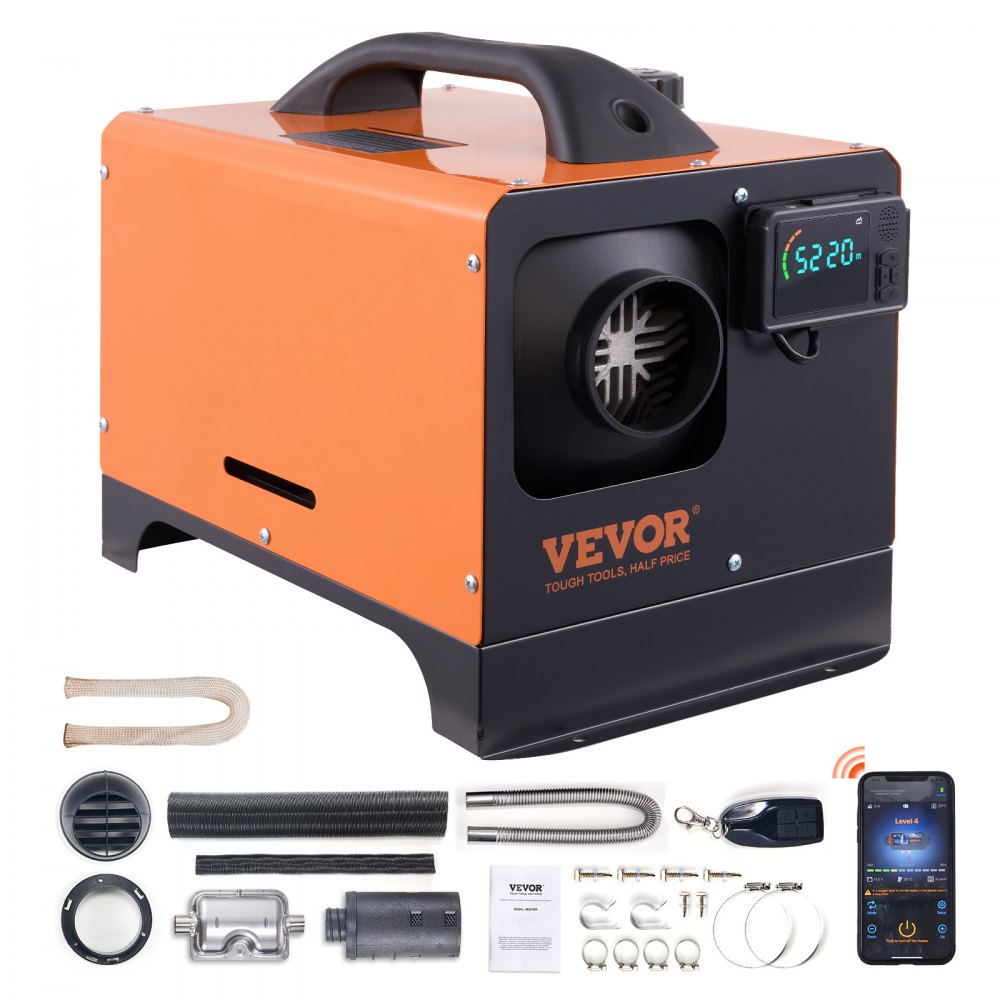 Nagrzewnica wysokoprężna 5-8 kW Nagrzewnica powietrza na olej napędowy 12 V z wyświetlaczem LCD, pilotem i aplikacją Bluetooth, pomocnicza nagrzewnica powietrzna do samochodów kempingowych, ciężarówek, przyczep kempingowych i samochodów dostawczych Nagrzewnica wysokoprężna 5-8 kW Nagrzewnica powietrza na olej napędowy 12 V z wyświetlaczem LCD, pilotem i aplikacją Bluetooth, pomocnicza nagrzewnica powietrzna do samochodów kempingowych, ciężarówek, przyczep kempingowych i samochodów dostawczych