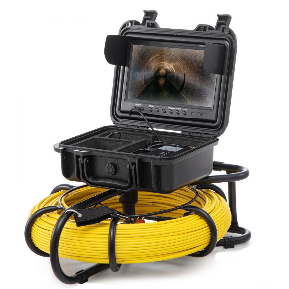 Pipe camera inspection camera, sewer camera, pipe inspection camera 228.6mm, 720p screen, pipe camera 119.79m