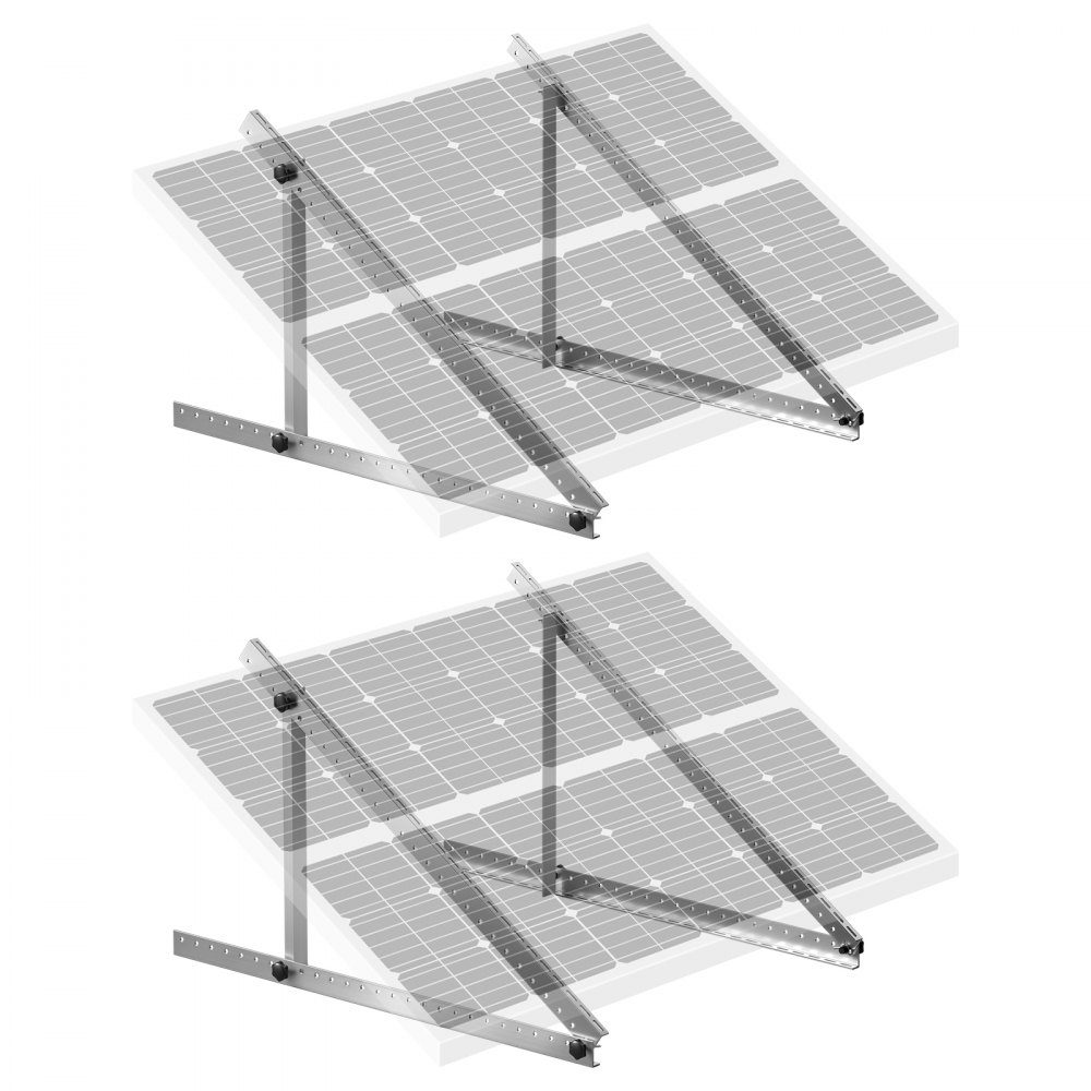 Set of 2 Solar Panel Brackets 45" 0 to 90° Adjustable Solar Panel Brackets for 100-400W Solar Panel Lightweight Aluminum Brackets with Folding Tilt Legs for RV Boat