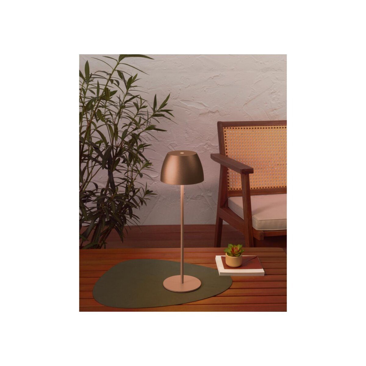 LIVARNO home LED batterij tafellamp (brons)