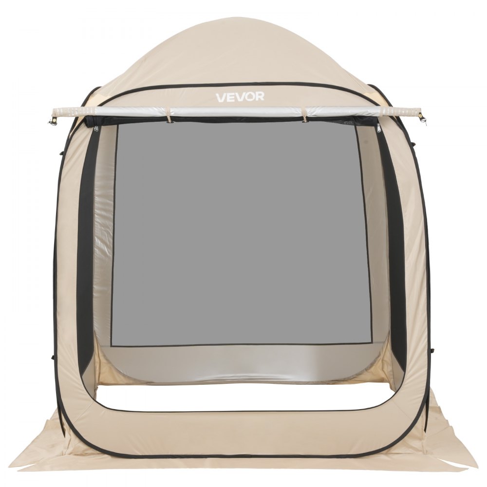 Campingzelt, 182,88 x 182,88 x 219,4 cm, Pop-up-Zelt mit einziehbarer Markise, tragbares Partyzelt für 4–6 Personen, inklusive Tragetasche und Seitenwänden, für Terrasse und Outdoor-Aktivitäten, Beige Campingzelt, 182,88 x 182,88 x 219,4 cm, Pop-up-Zelt mit einziehbarer Markise, tragbares Partyzelt für 4–6 Personen, inklusive Tragetasche und Seitenwänden, für Terrasse und Outdoor-Aktivitäten, Beige