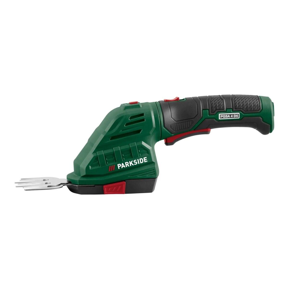 PARKSIDE® 4 V 2-in-1 cordless grass and shrub shears »PGSA 4 D5«, with 180° rotating soft handle