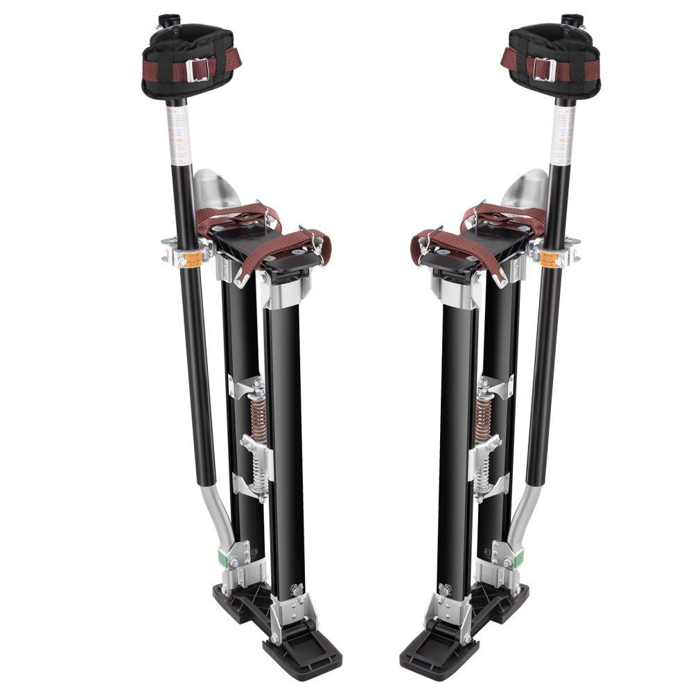 Aluminum Stilts Ceiling Construction 24-40" Height Adjustable Work Stilts Drywall 220lb Load Capacity Painter's Stilts 11-11" Base Size Black Painting Home Decor Tree Trimming Electrical Work
