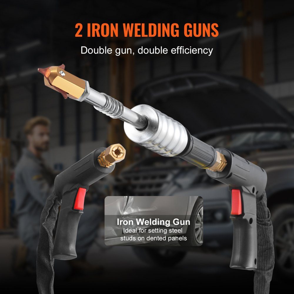 Dent Spotter 3kW Dent Repair Kit with 2 Welding Guns, Automatic/Manual Welding and 7 Modes, Spot Welder for Body Dent Repair, Dent Puller for Cars and Trucks