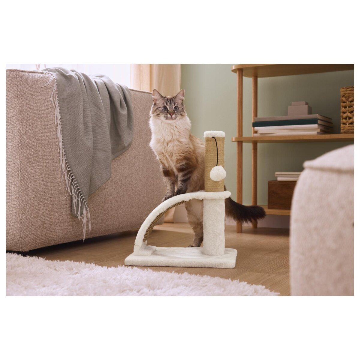 ZOOFARI® kattenkrabpaal (krabpaal met massageplank)