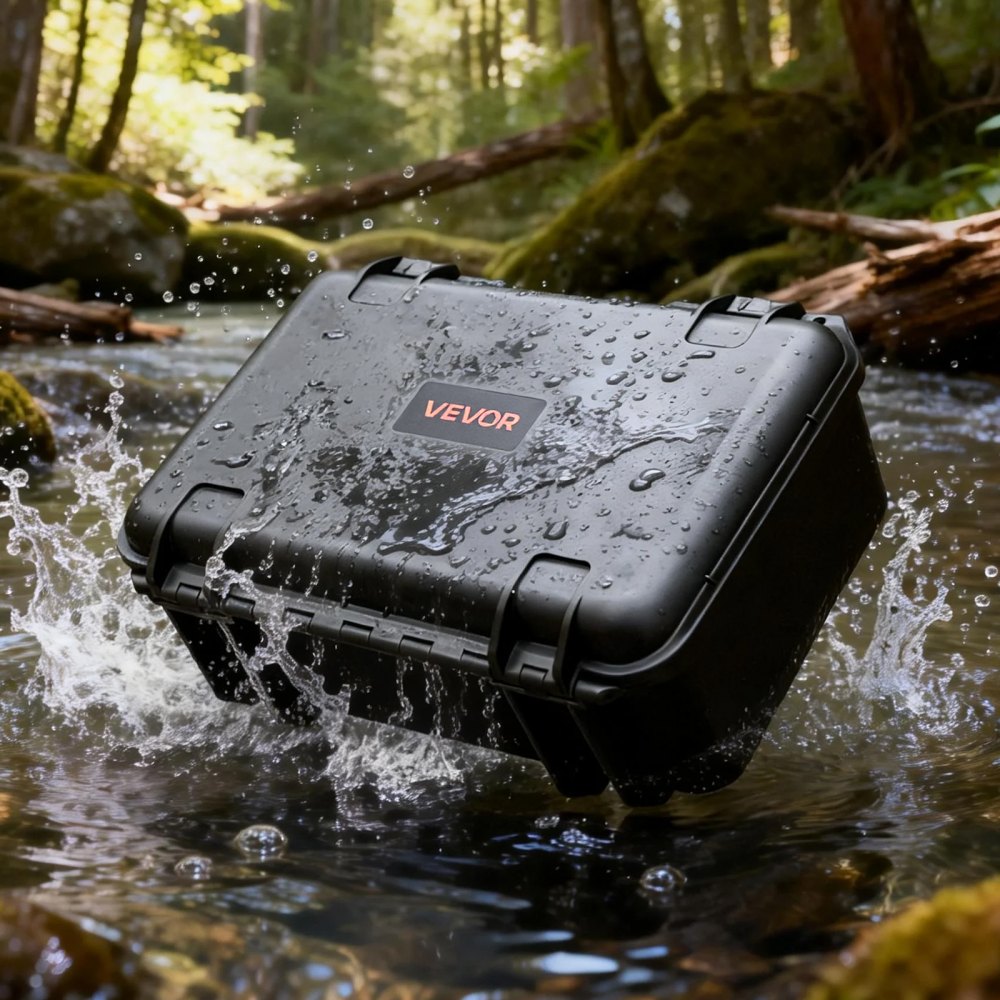 Harde koffer voor 4 pistolen, pistoolkoffer met XPE-schuiminzet 404x319x192 mm, waterdichte pistoolkoffer met verstelbare binnenkant en draaggreep, voor pistoollenzen camera Harde koffer voor 4 pistolen, pistoolkoffer met XPE-schuiminzet 404x319x192 mm, waterdichte pistoolkoffer met verstelbare binnenkant en draaggreep, voor pistoollenzen camera