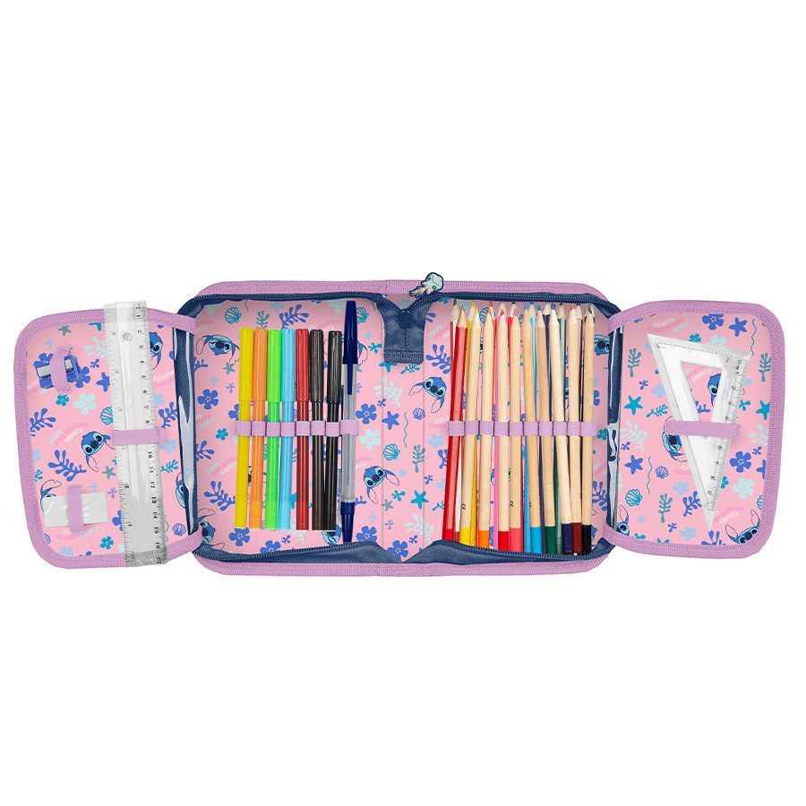 Pencil Case with Stitch Accessories - Coastal Cool