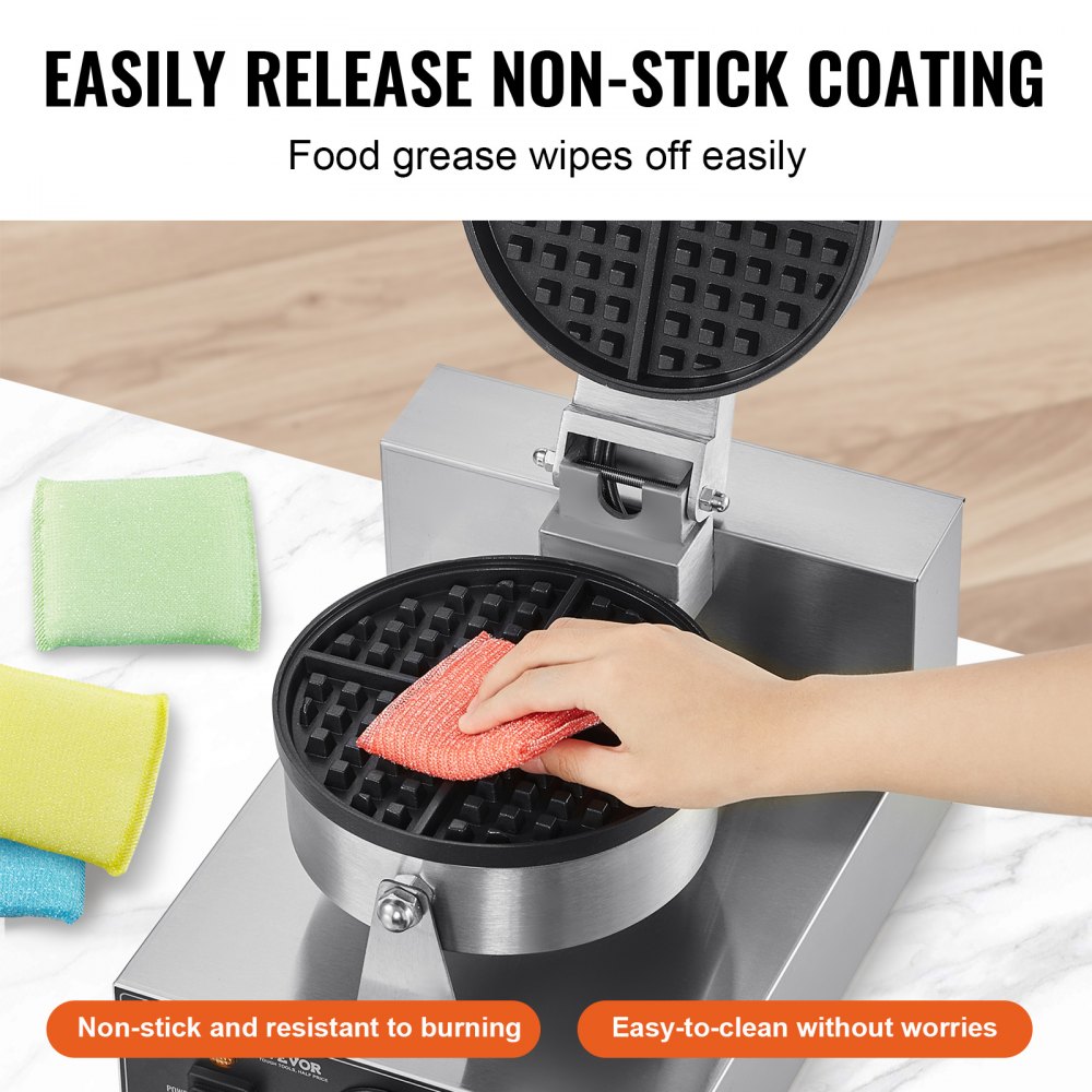 Commercial waffle iron 1230 W waffle maker with non-stick baking surfaces stainless steel waffle iron with temperature and time control, for restaurant bakery 4 fan-shaped waffles Commercial waffle iron 1230 W waffle maker with non-stick baking surfaces stainless steel waffle iron with temperature and time control, for restaurant bakery 4 fan-shaped waffles