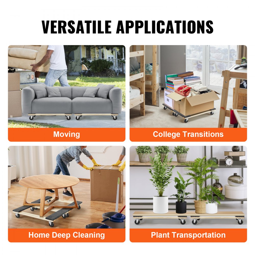 Furniture Trolley 4 Wheels Portable Moving Wheels Heavy Duty Interlocking Small Flat Heavy Furniture 2 Pack 16" x 11" 500lb Capacity Black Furniture Trolley 4 Wheels Portable Moving Wheels Heavy Duty Interlocking Small Flat Heavy Furniture 2 Pack 16" x 11" 500lb Capacity Black