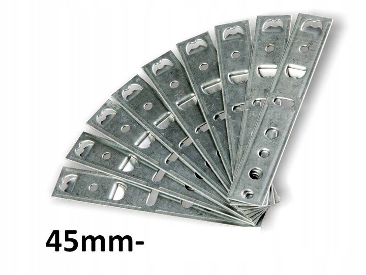 1000x kotwy montażowe, stal ocynkowana, kotwy wkręcane, mocowania okien w kształcie U, DRUTEX ALUPLAST 45mm 1000x kotwy montażowe, stal ocynkowana, kotwy wkręcane, mocowania okien w kształcie U, DRUTEX ALUPLAST 45mm