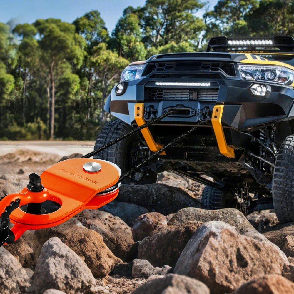 30T winch pulley, pulley system, forestry winch, lifting pulley, rope pulley, off-road recovery accessories for towing and recovery on trucks, tractors, ATVs and UTVs