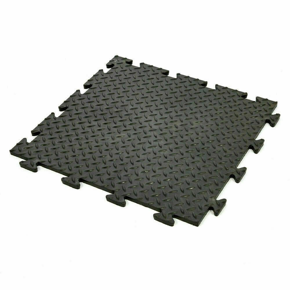 1 m² PVC-Klicksystemfliesen Garagenboden Werkstatt Anti-Rutsch-Oberfläche