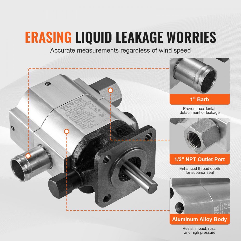 Hydraulische houtsplijtpomp, 13 GPM, 2-traps 3000 PSI houtsplijtpomp, 1" inlaat 1/2" NPT uitlaat 3600 RPM aluminium hydraulische tandwielpomp voor houtsplijter met kleine motor, sneeuwploeg