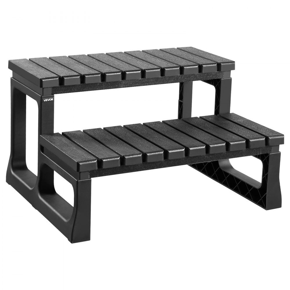 Bathtub Step, Pool Stairs, 2-Step Outdoor Stairs, 23.5" Wide PP Ladder for Above Ground/Inflatable Pools with 300lb Load Capacity, Versatile for RVs with Porches and Patio