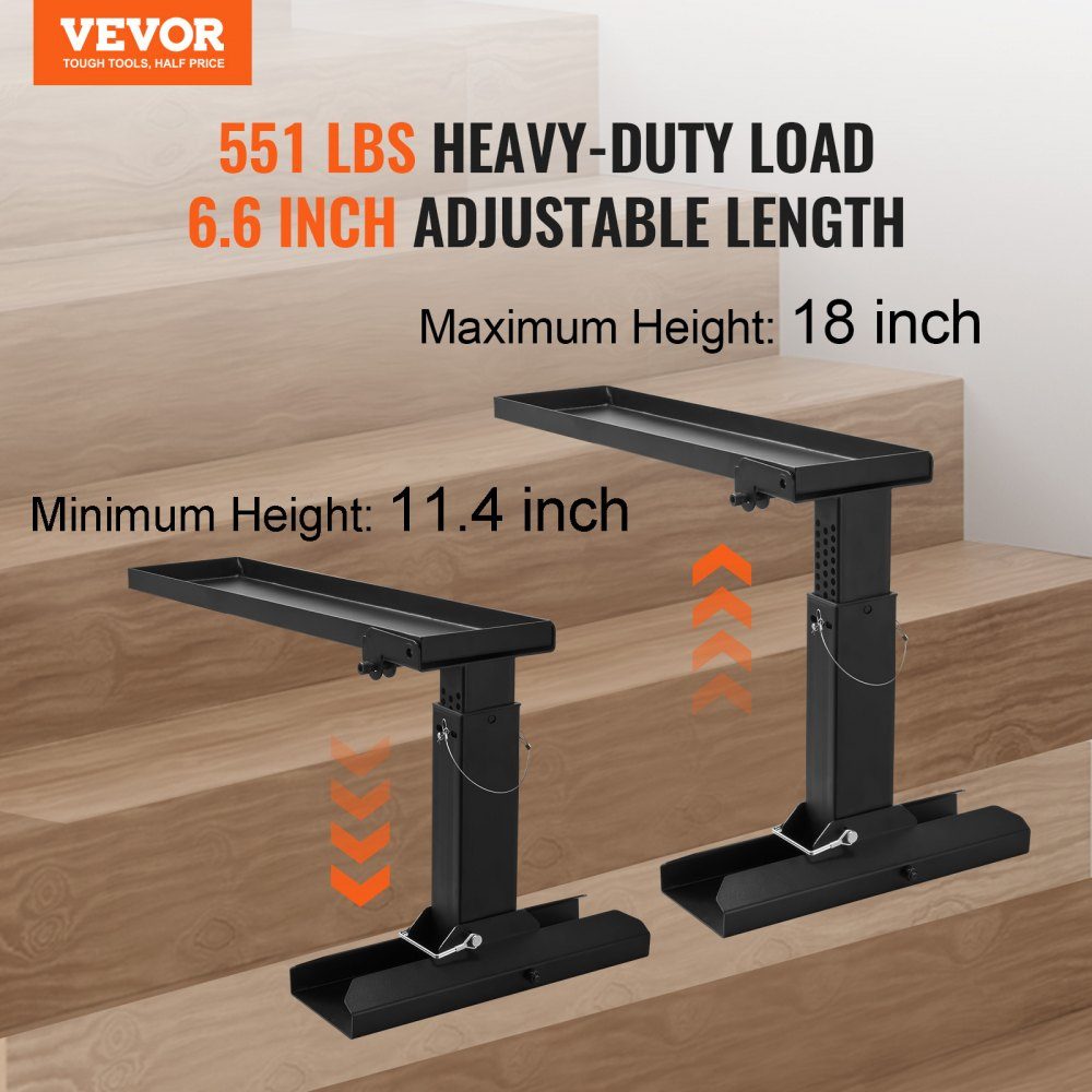 Ladder Leveler, 594,36 x 289,5-457,2 mm Ladderstabilisator voor stalen ladders, opvouwbare ladderbeenleveler, eenvoudig te gebruiken beenstabilisator, accessoires voor verlengingsladders