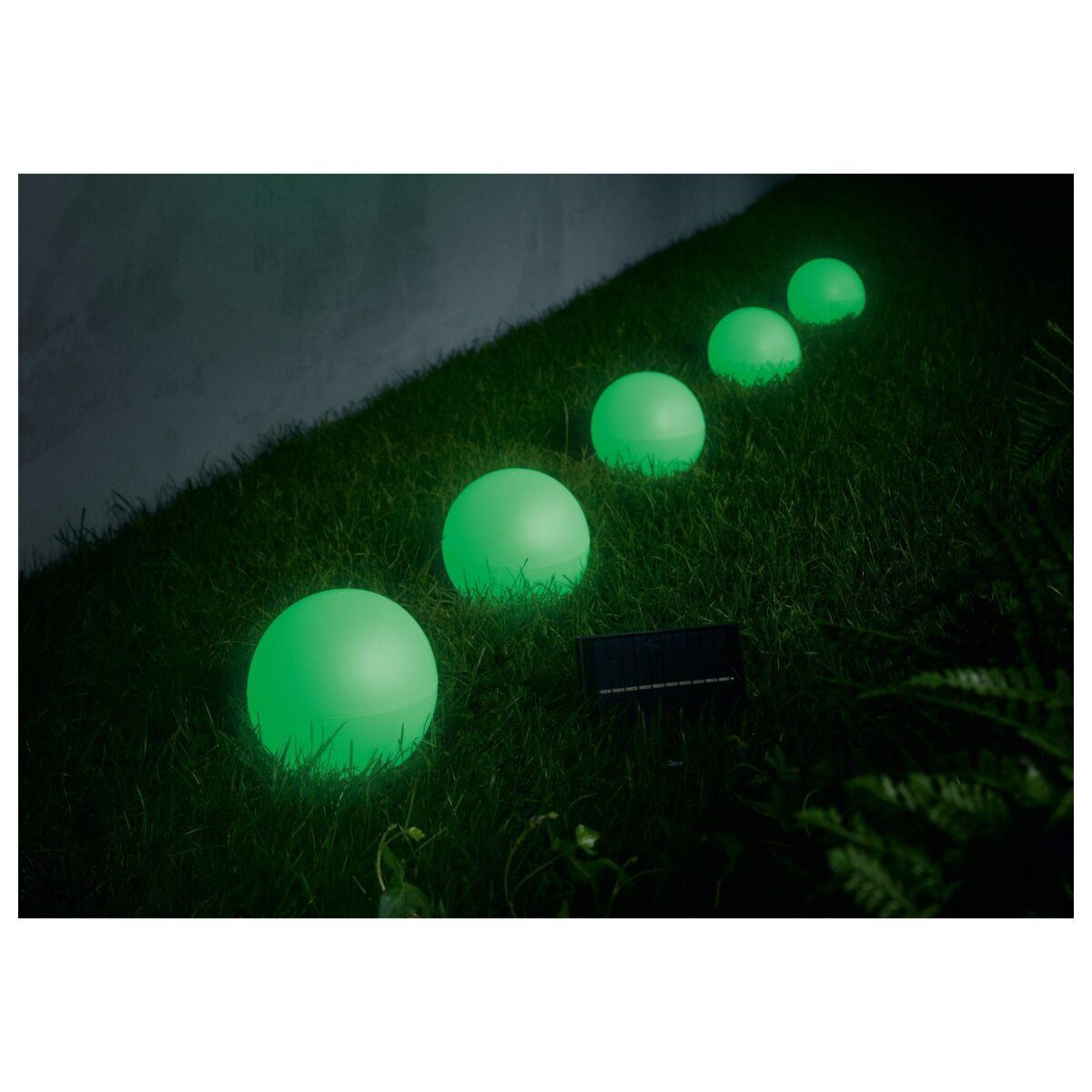 LIVARNO HOME RGB Solar-Bodenlichterkette, mit Erdspießen (Kugel)