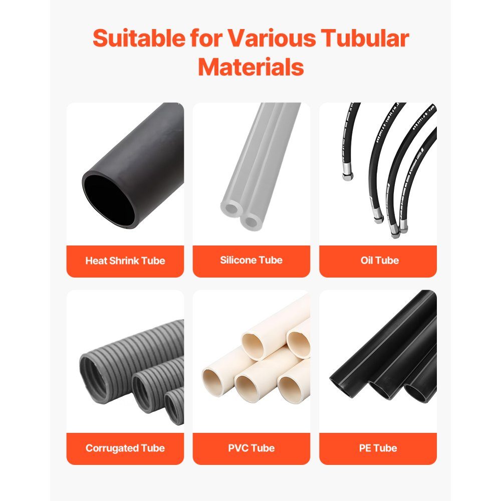 Automatic shrink tube cutter, pipe cutting machine with LCD display, 1-20mm cutting diameter, 0.1-99999.9mm cutting length for PVC-PE pipes, silicone pipes, soft water pipes