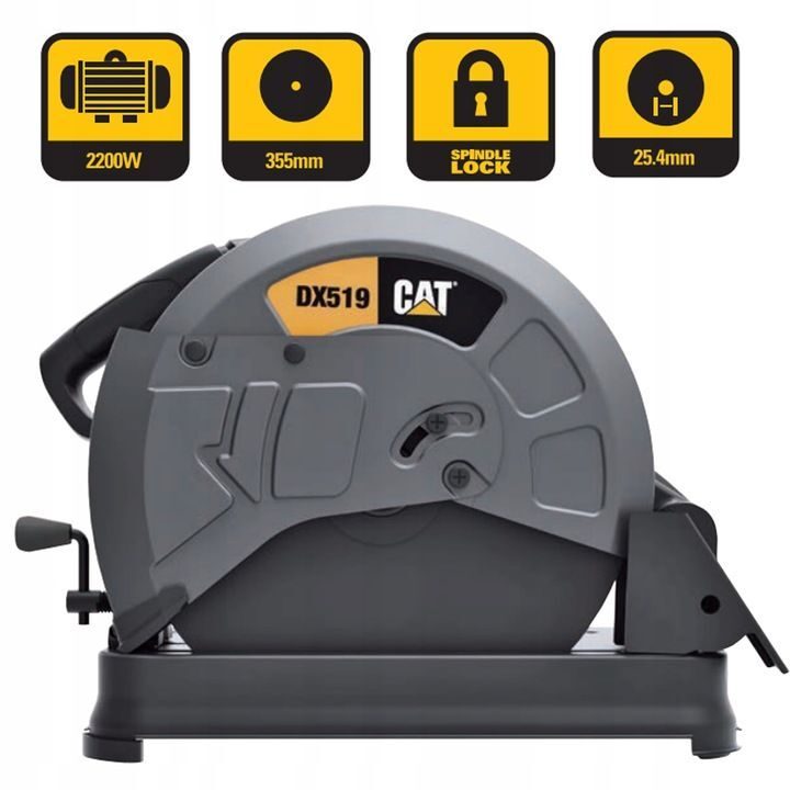 CAT DX519 Coupe-métal 2200 W 355 mm Scie à main Construction métallique