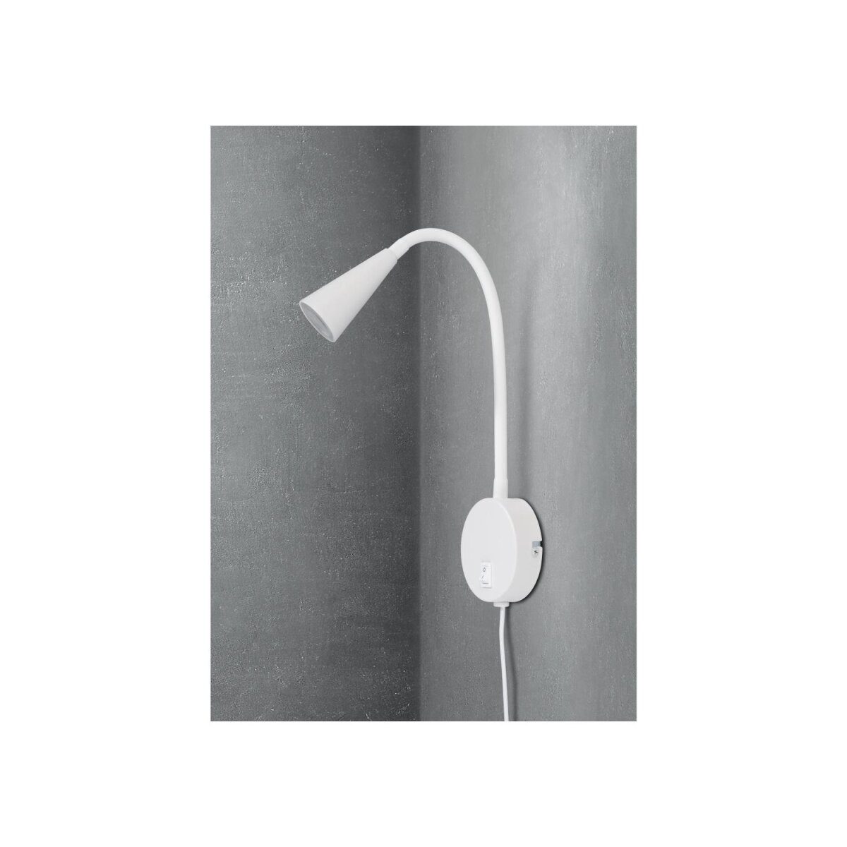 LIVARNO home LED wandlamp “FREYA”, met flexibele metalen hals (wit)