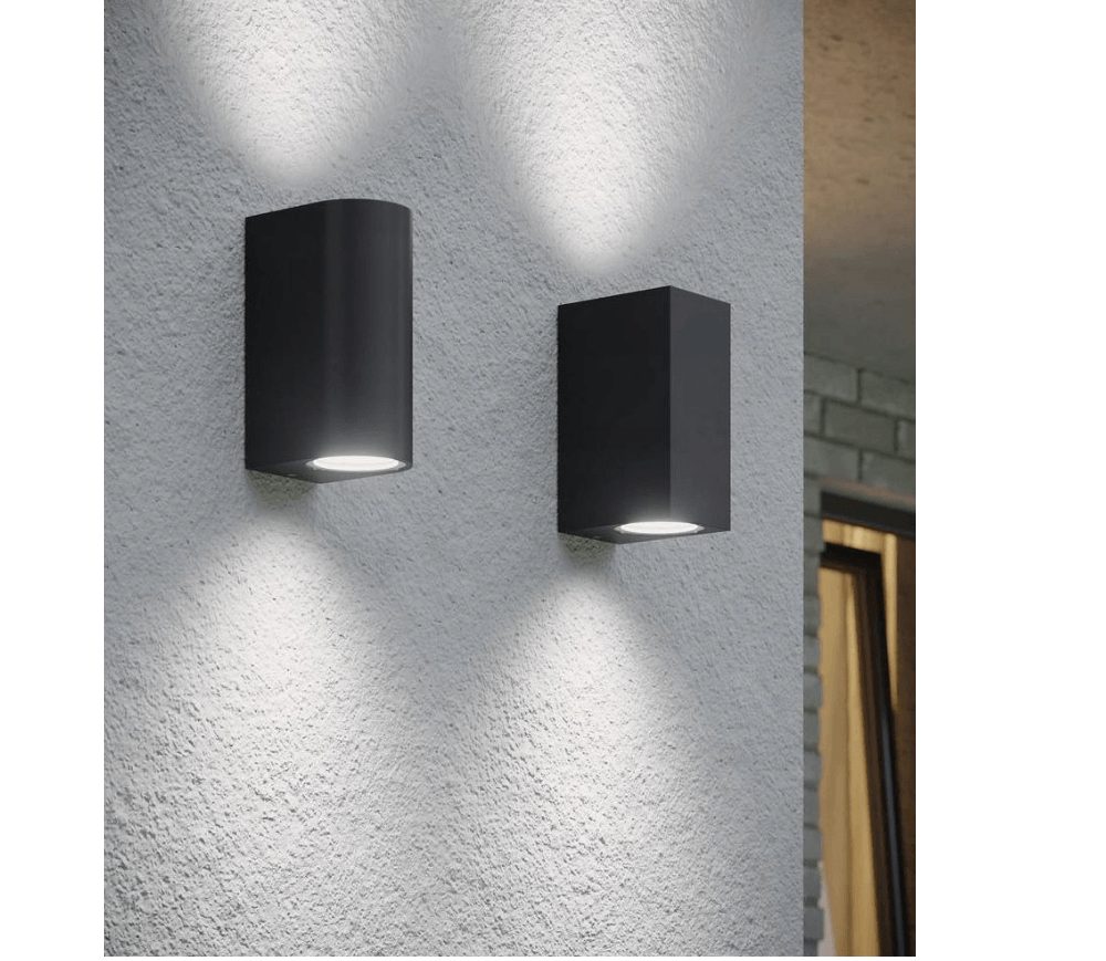 *BESTDEAL* 4x Designer Außenlampe Wandleuchte Anthrazit Schwarz Set