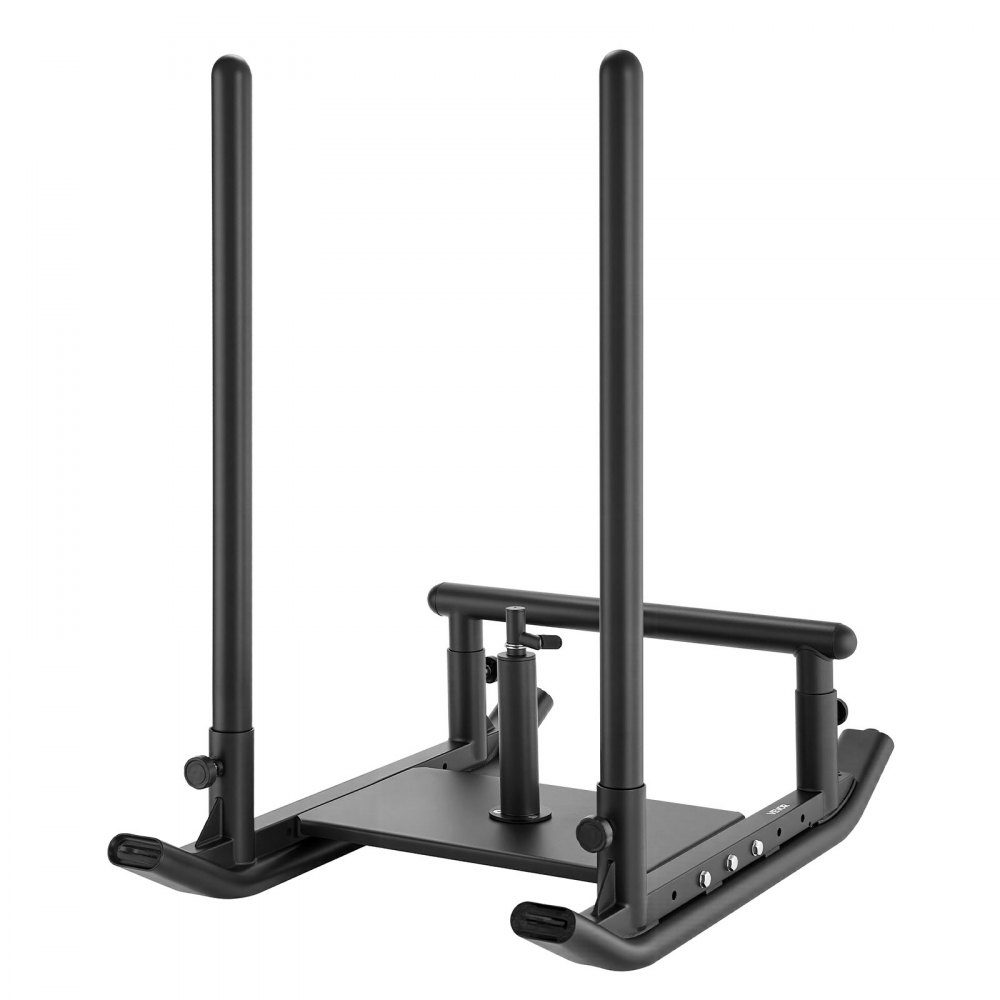 Weight sled power sled strength training sled to improve speed during sports exercises, fitness device with handle, compatible with 25/51 mm weight plates black