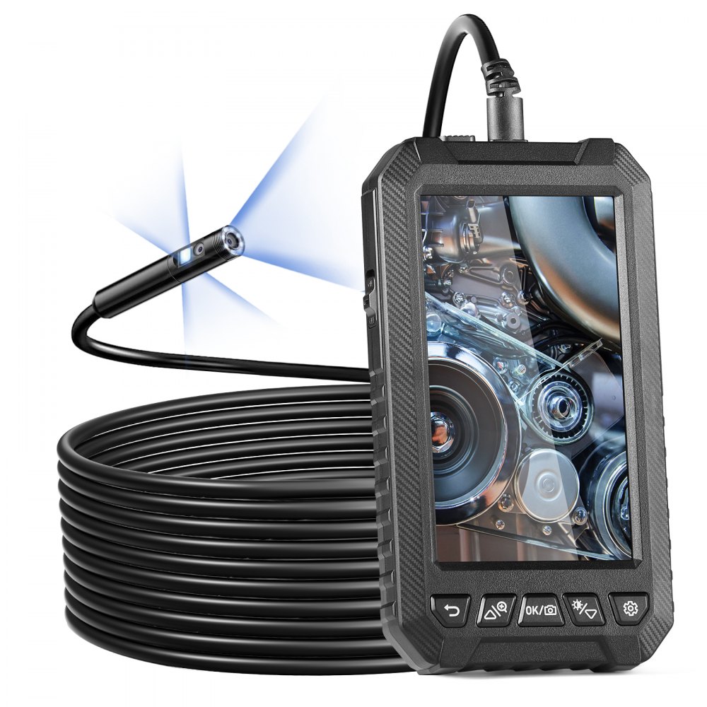 Endoskopkamera mit Licht, Industrie-Endoskop mit Dreifachobjektiv, 5-Zoll-Bildschirm, 1080P-Inspektionskamera, 8+2 Lichter, IP67 wasserdichte Schlangenkamera für Autos, Sanitär (5 m Kabel, 32 GB Karte) Endoskopkamera mit Licht, Industrie-Endoskop mit Dreifachobjektiv, 5-Zoll-Bildschirm, 1080P-Inspektionskamera, 8+2 Lichter, IP67 wasserdichte Schlangenkamera für Autos, Sanitär (5 m Kabel, 32 GB Karte)