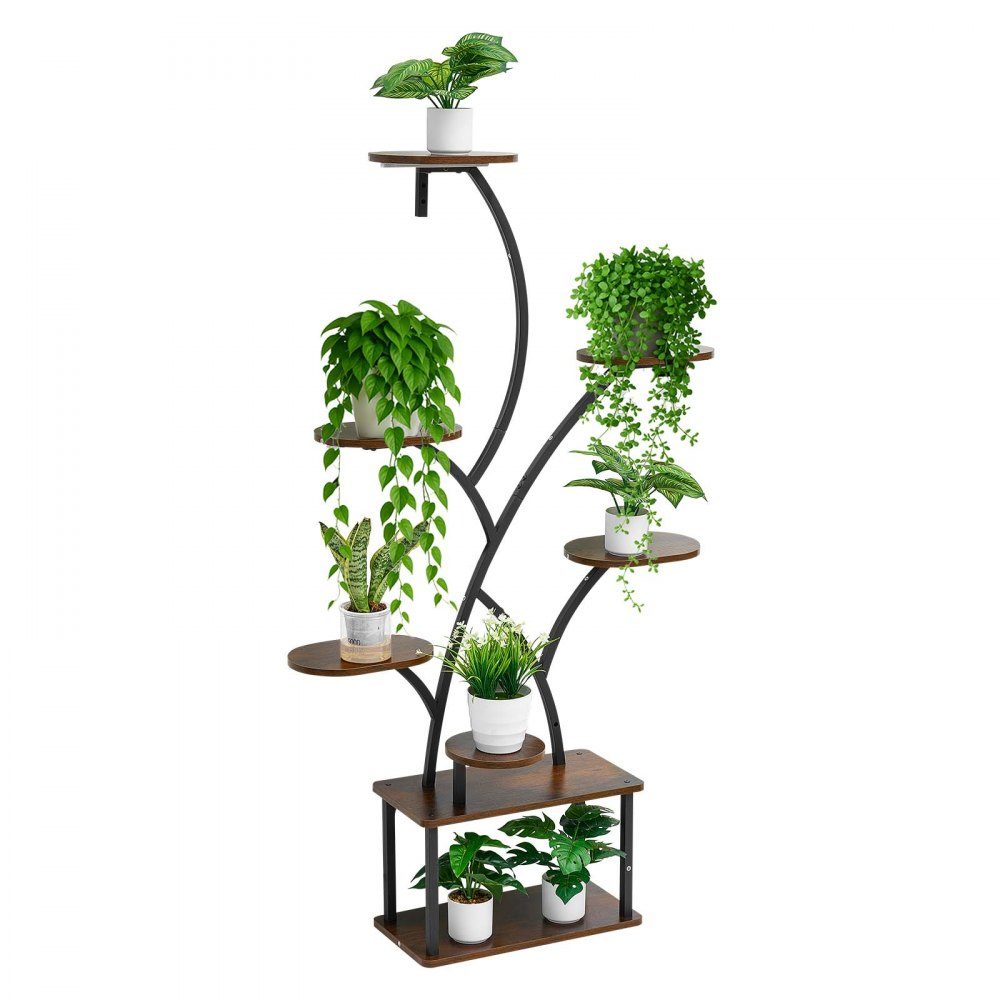 Plant Stand with Grow Lights, 8 Tier Plant Shelf Flower Stand, 3 Timers and 10 Brightness Levels, Flower Shelf Decoration for Living Room and Balcony, 920x310x1575mm