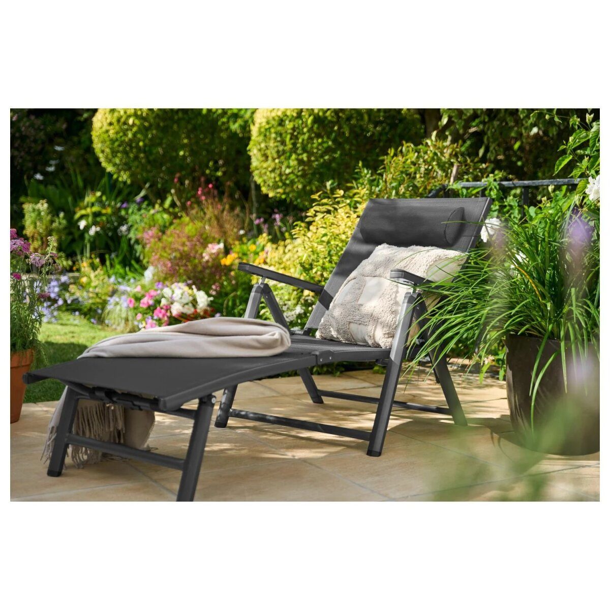 LIVARNO® Alu-Liegestuhl »Houston«, anthrazit