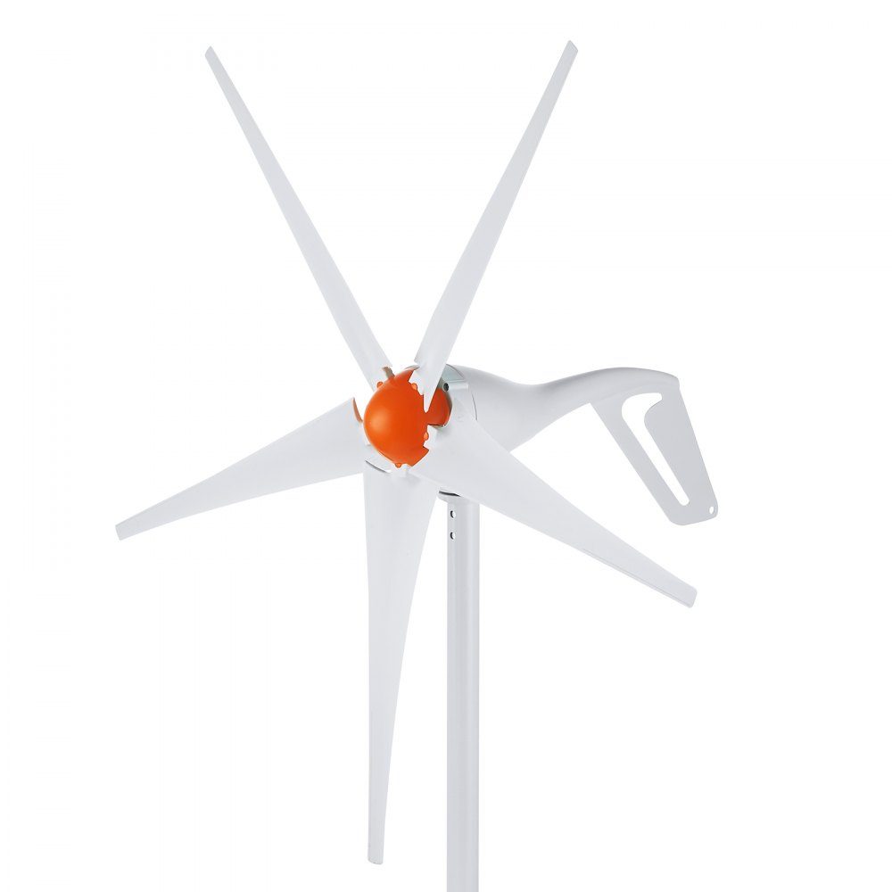 500 W windturbine, 12 V windgenerator, 5-bladige windenergiegenerator met MPPT-controller, instelbare windrichting en 2,5 m/s startwindsnelheid, geschikt voor campers, boten op de boerderij thuis