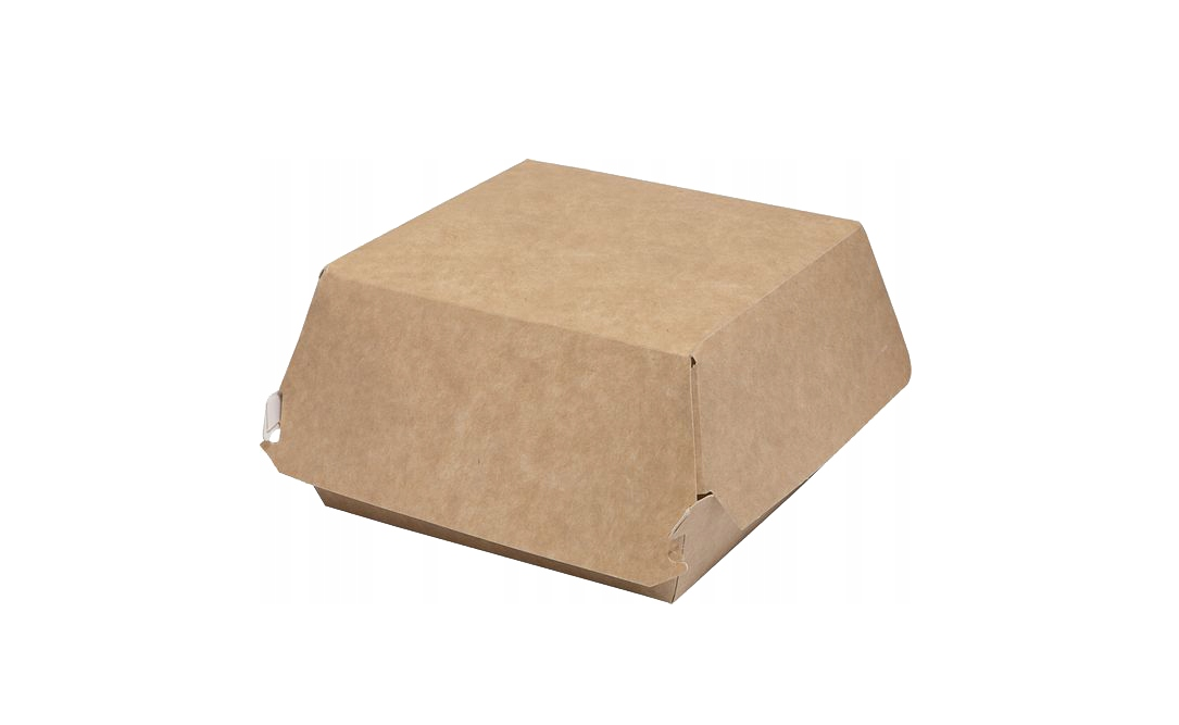 Eco-friendly burger box 14.5 x 14.5 x 8 cm, 100 pieces XXL burger and fries box restaurant snack food truck bistro