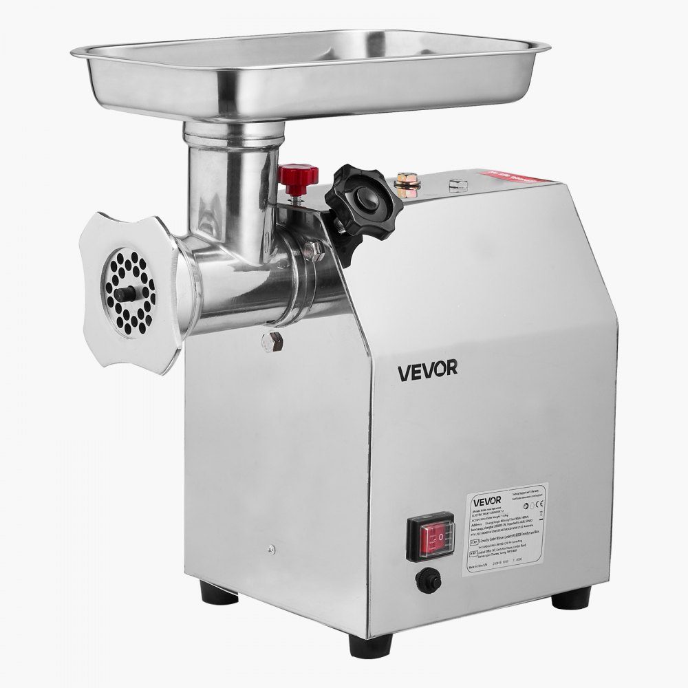 3.2kg/min Capacity Electric Meat Grinder, 850W Industrial Tabletop Meat Grinder with Blade and Grinding Plate, Sausage Machine, Stainless Steel Commercial Meat Grinder for Kitchen Restaurant