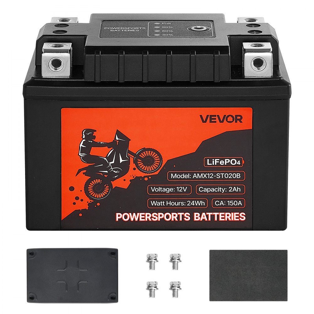 Motorcycle Battery, 12 Volt 2Ah LiFePO4 Lithium Precharged Powersports Battery, Maintenance Free and Powerful, Compatible with ATV, Motorcycle, Jet Ski, Scooter, UTV and More Motorcycle Battery, 12 Volt 2Ah LiFePO4 Lithium Precharged Powersports Battery, Maintenance Free and Powerful, Compatible with ATV, Motorcycle, Jet Ski, Scooter, UTV and More