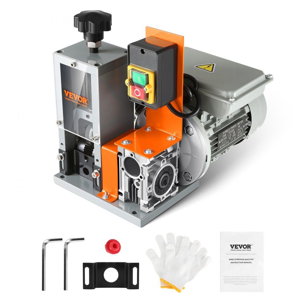 Kabelabisoliermaschine, elektrisch, φ1,5–25 mm, Kabelschälmaschine, 180 W, Abisoliermaschine, 18 m pro Minute Geschwindigkeit, Abisolierzange, 65 Mn Federstahlklinge, ideal zum Abisolieren von Kupferdraht