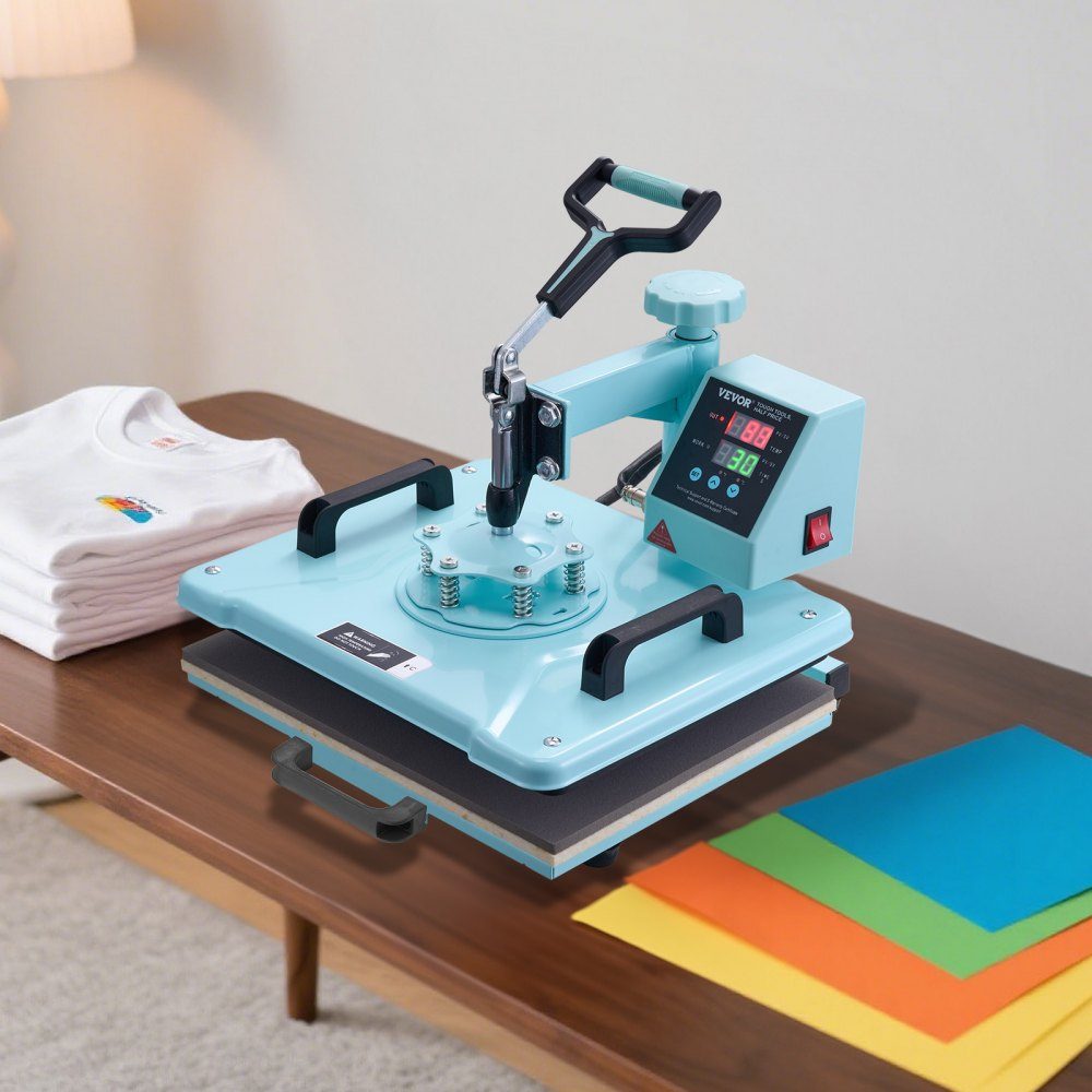 Transferpresse, 30 x 38 cm, 8-in-1-Tumblerpresse, T-Shirts, Blau