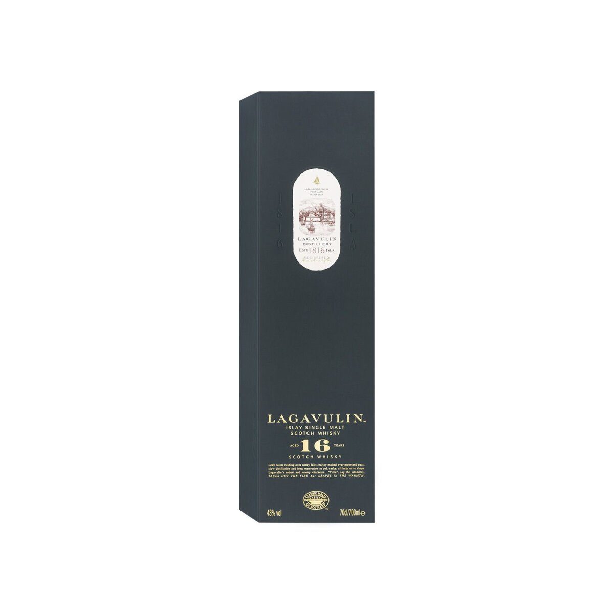 Szkocka whisky single malt Lagavulin Islay 16 lat z pudełkiem upominkowym 43% obj.