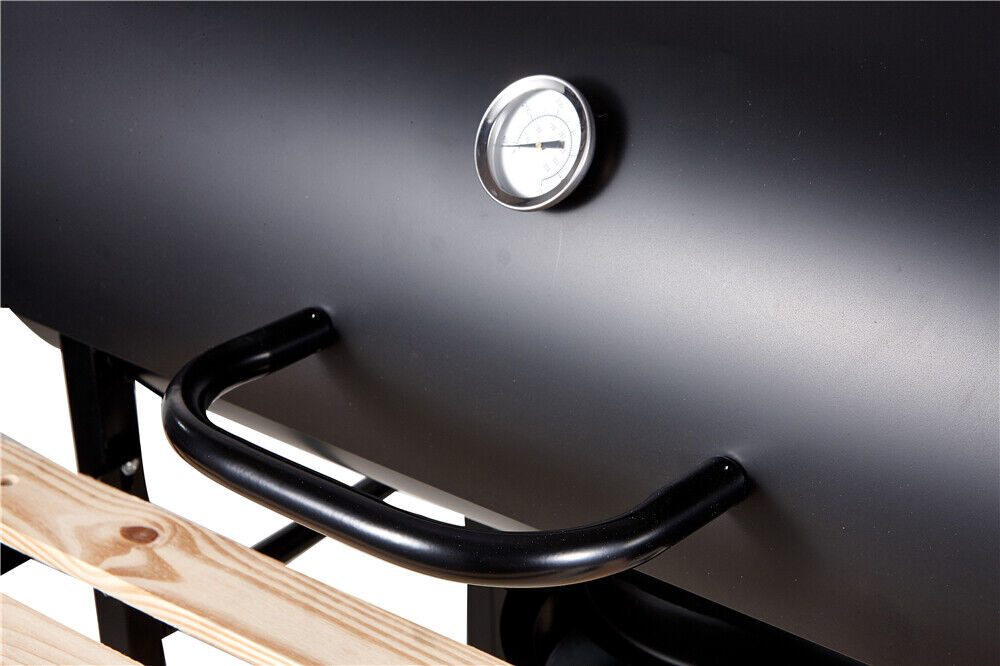BBQ Holzkohlegrill Grill Smoker Set mit Deckel Camping Outdoor Seitenregal