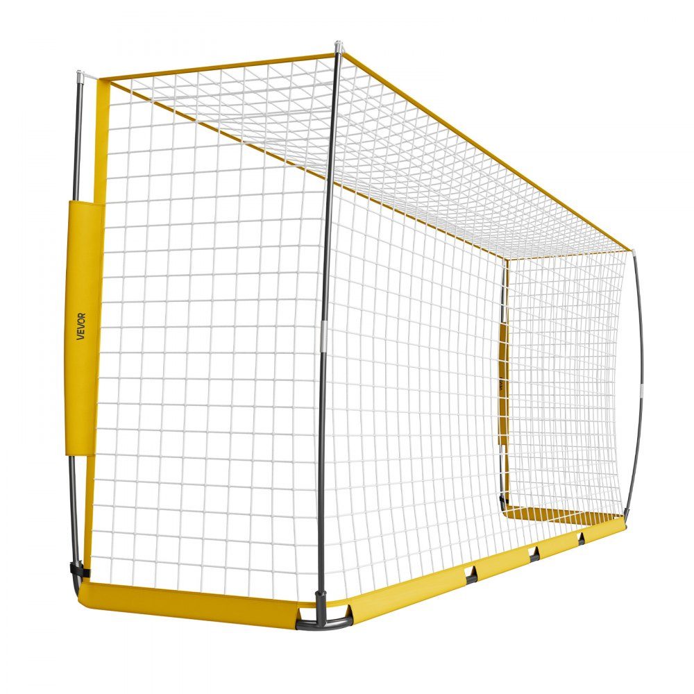 Portable Soccer Goal Soccer Goal Soccer Net 12x6ft Garden Large Practice Soccer Net Training Goal Set with Steel Fiberglass Structure All Weather Soccer Goals with Carry Bag Yellow
