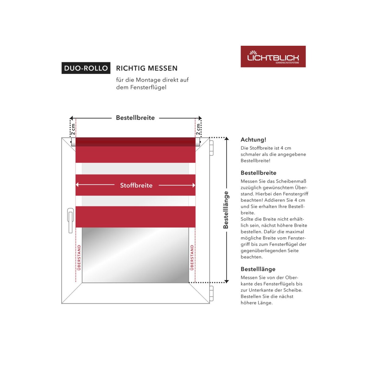 Lichtblick Klemmfix duo roller blind, sun and privacy protection, light regulation, no drilling, 45 x 150 cm, gray