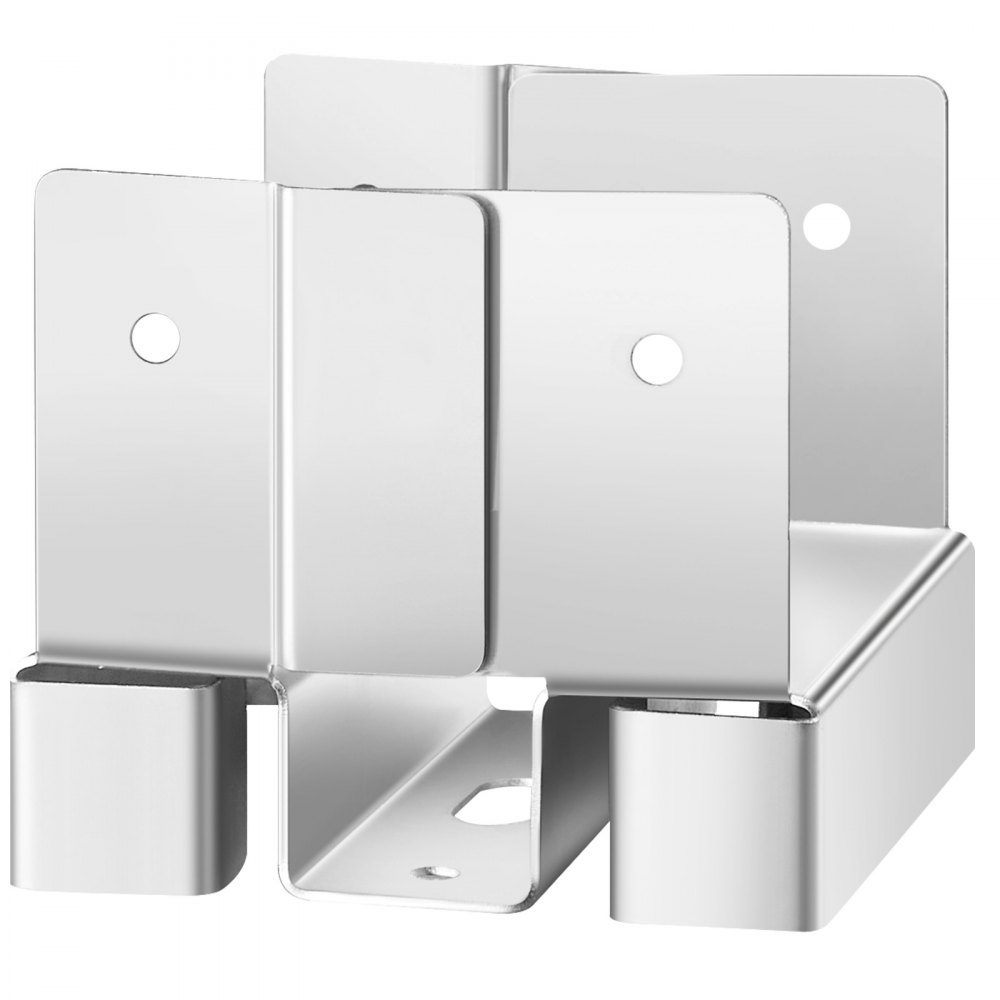 Supports de poteaux, 10 pièces, dimensions intérieures 89,6x90,5 mm pour poteaux 88,9x88,9 mm, ancrage de poteau en béton, pied de poteau en acier au carbone avec une hauteur d'espacement de 25,4 mm, pour pergolas et terrasses en béton