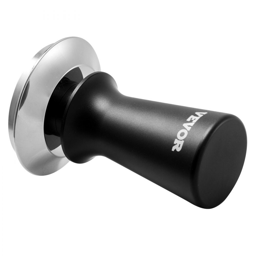 Tamper à expresso 53 mm Tamper à café à ressort Outil de bourrage de 30 lb Outil à café pour machine à café Accessoires de café Tamper à café en acier inoxydable avec poignée antidérapante Noir