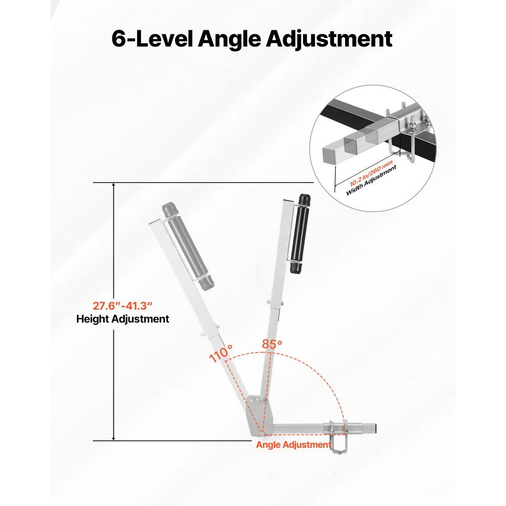 Boat trailer guide 700-1050 mm 8-stage height-adjustable, thickened heavy-duty guides with smooth-running roller guide, for larger fishing boats and runabout boats from 16 inches
