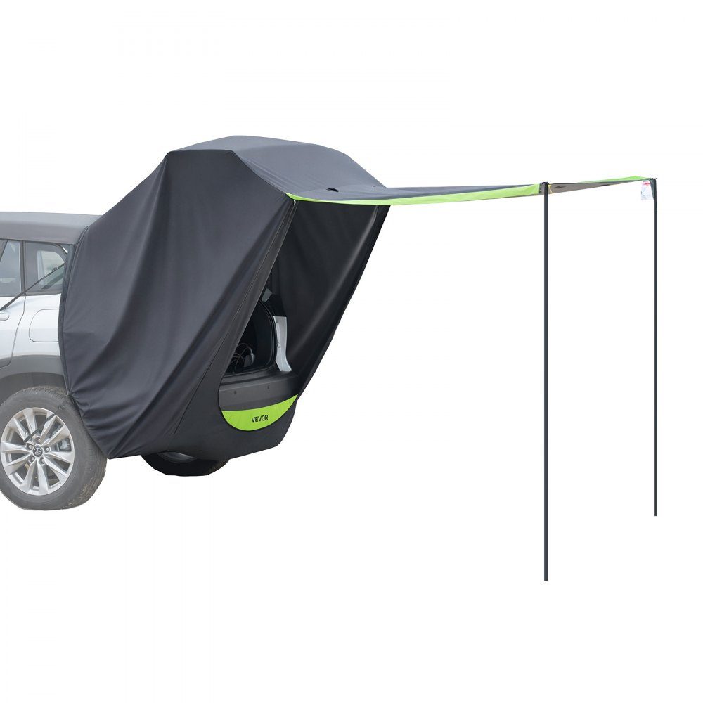Heckklappenzelt, Autozelt (1,5 x 1,5 m Hauptzelt), wasserdicht (PU2000 mm), Campingzelt mit Markise und Tragetasche, SUV-Heckzelt für Camping, Wandern, Outdoor-Aktivitäten, tragbar