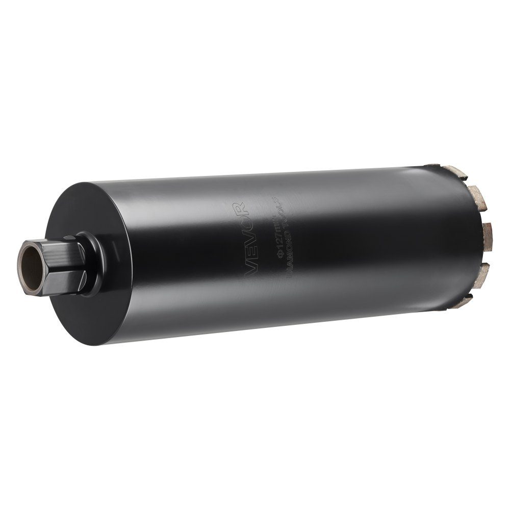 Core drill φ 127 mm, 356 mm drilling depth, 1-1/4 inch-7 internal thread, high-precision welding technology, wet diamond core drill, core hole drill for reinforced concrete brick masonry