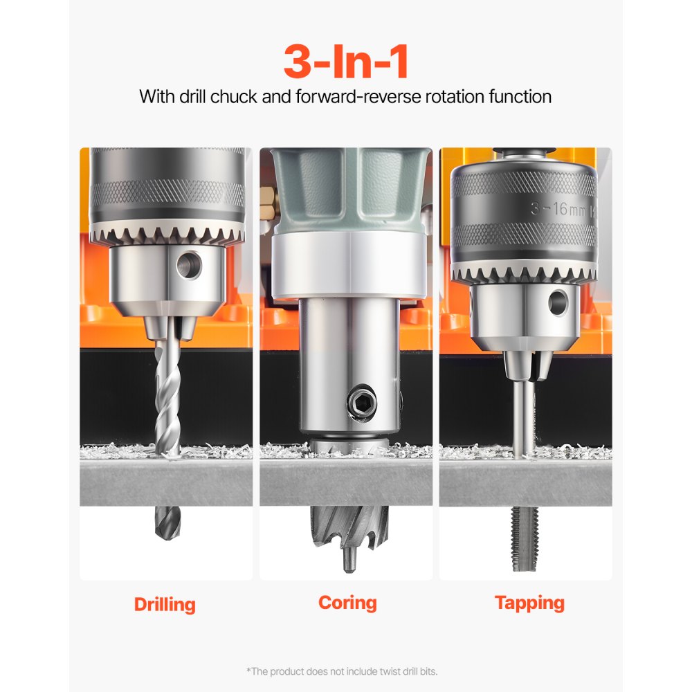 Perceuse magnétique moteur 1450 W, diamètre de foret de 2 pouces, perceuse magnétique électrique portable de 2878 lbf, avec 6 forets à noyau, perceuse de surface métallique, zone de bricolage Perceuse magnétique moteur 1450 W, diamètre de foret de 2 pouces, perceuse magnétique électrique portable de 2878 lbf, avec 6 forets à noyau, perceuse de surface métallique, zone de bricolage