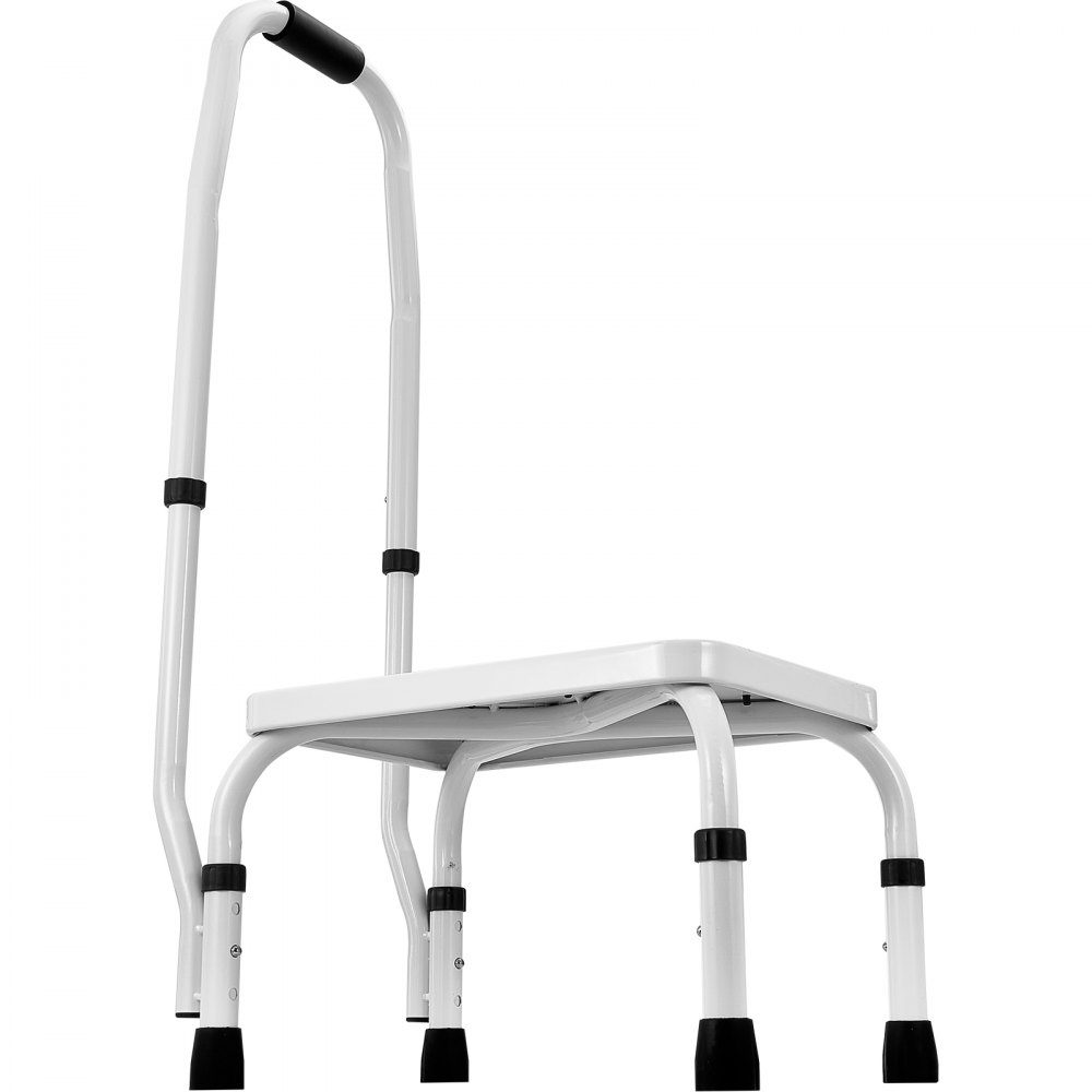 Huishoudladder 810 x 417 x 285 mm, trap, opklapbaar, stalen trap, 1 trede, trap, draagvermogen 150 kg, opklapbare trede, enkele trap, 810 mm hoog, keukenladder, antislip opstapje